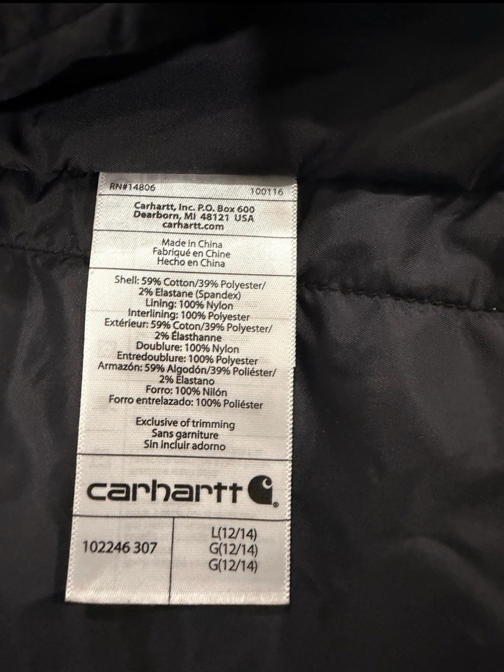 Carhartt Full Swing Quick Duck Insulated Hooded Jacket Green Size L - Picture 9 of 11